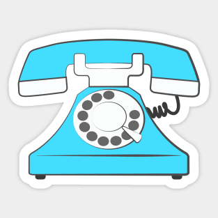 Old Telephone - Vector Illustration Sticker